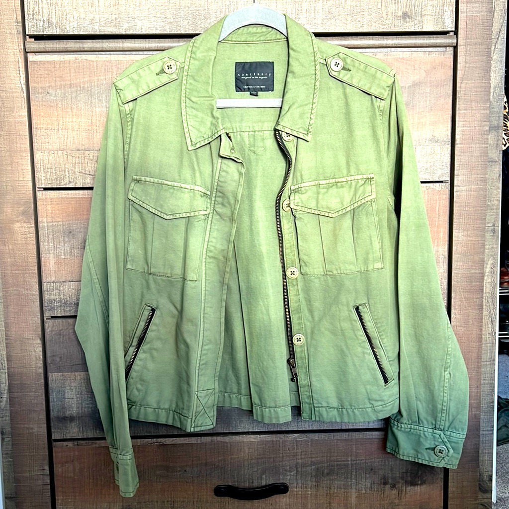 Sanctuary Olive Military Style Cape Coat